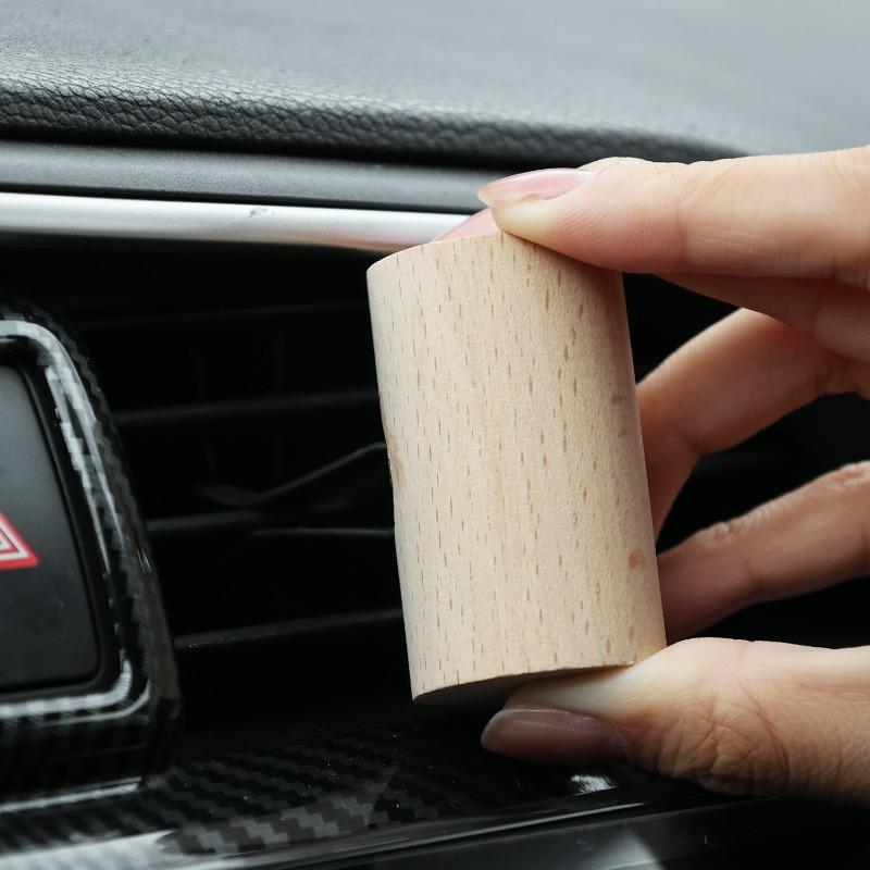 Natural Wood Car Air Vent Essential Oil Diffuser Creative Aromatherapy Diffuser for Car Vent Clip Reusable Air Freshener