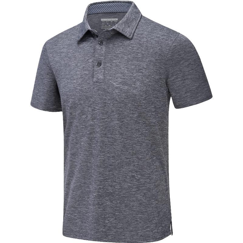Summer Polo T-shirts Mens Casual Short Sleeve Shirts 3 Buttons Down Quick Dry Breathable Golf Fishing Pullover Workwear