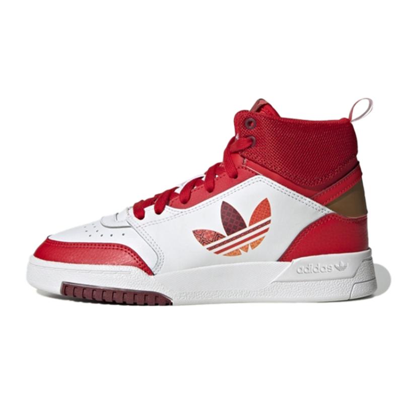 

Adidas Originals Drop Step Drop Step J Abrasion Resistant High Top Kids Skateboarding Shoes White Red Sneakers GX6354 38⅔