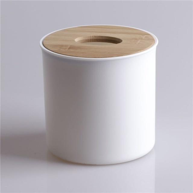 New Round Tissue Box Plastic Paper Holder Roll Paper Napkin Accessories Household Hotel Car Paper Holder Desk Accessories