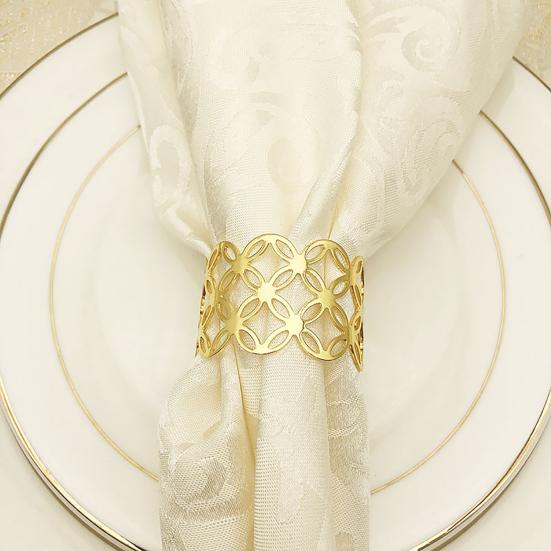 6Pcs Hollow Metal Shape Napkin Ring Wedding Party Dinner Banquet Table Ornament