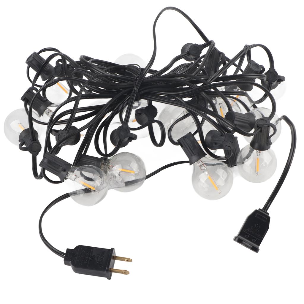 G40 String Light 25LED 25ft Waterproof Glass Ball String Light for Garden Lawn Festival