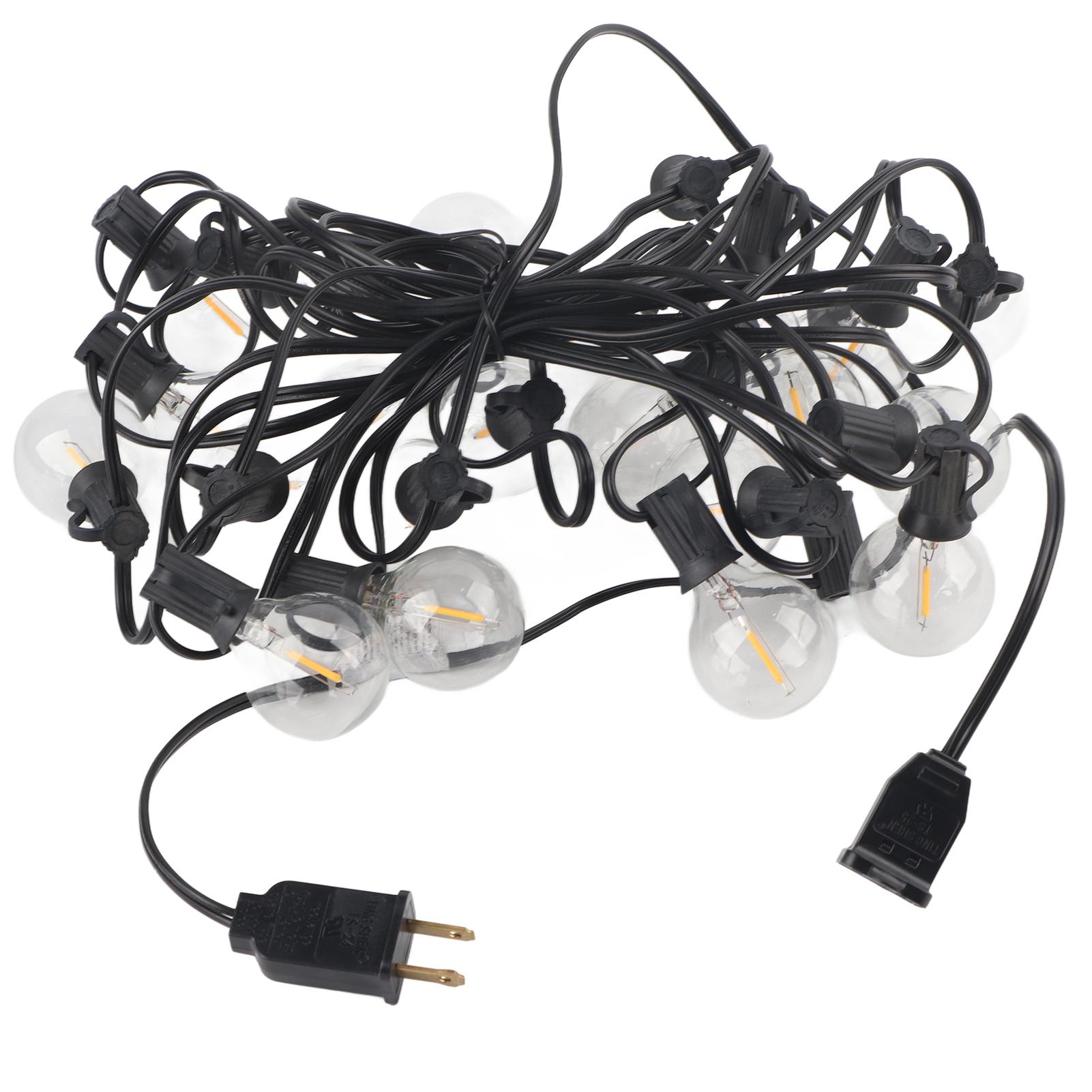 

Гирлянда G40 25 светодиодов 25 футов Водонепроницаемая гирлянда из стеклянных шаров для сада, газона, фестиваля