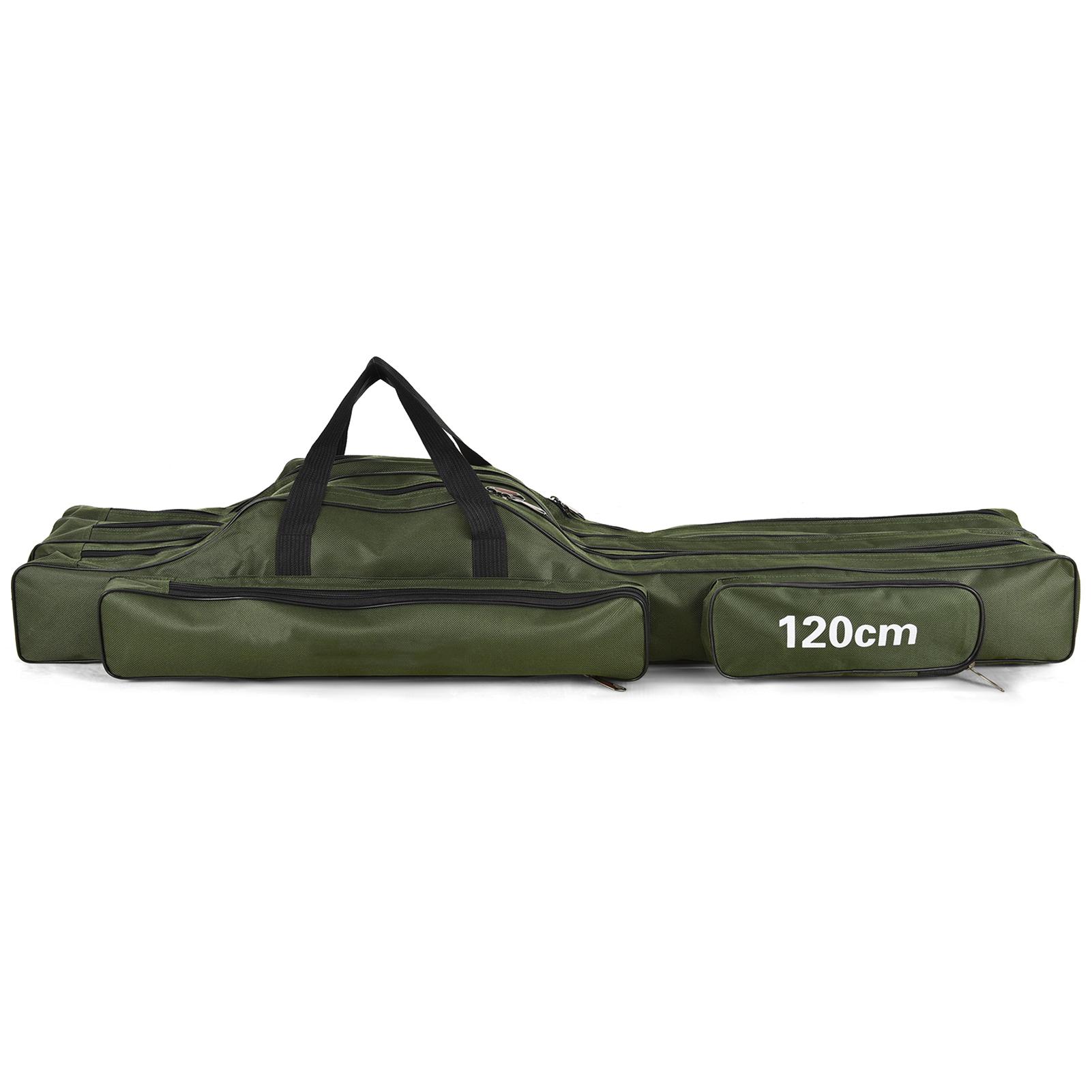 

3-шарова сумка для вудки Портативна складна сумка для зберігання вудки для риболовлі Кемпінг Туризм camouflage 150cm Black 120cm G