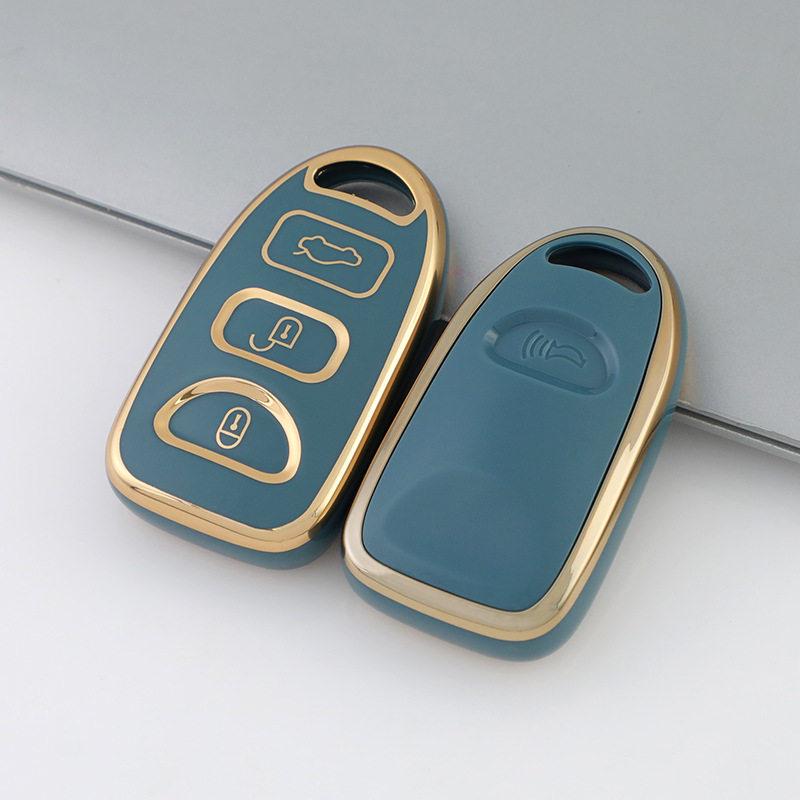 Gold Edged Car Key Case for New Kia Models