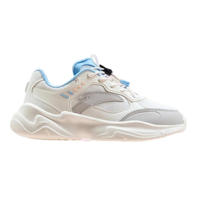 Anta Comfortable Non-Slip Shock Absorbing Wear-Resistant Kids Casual Shoes Kids Sneakers White Gray A322418802-3