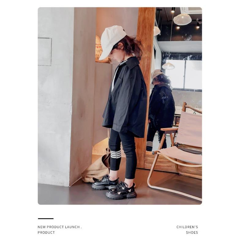 Children's Shoes Boys' Shoes Autumn New Girls Students Soft Soles Foreign Style Lace-up Princess Shoes Comfortable Small Leather Shoes