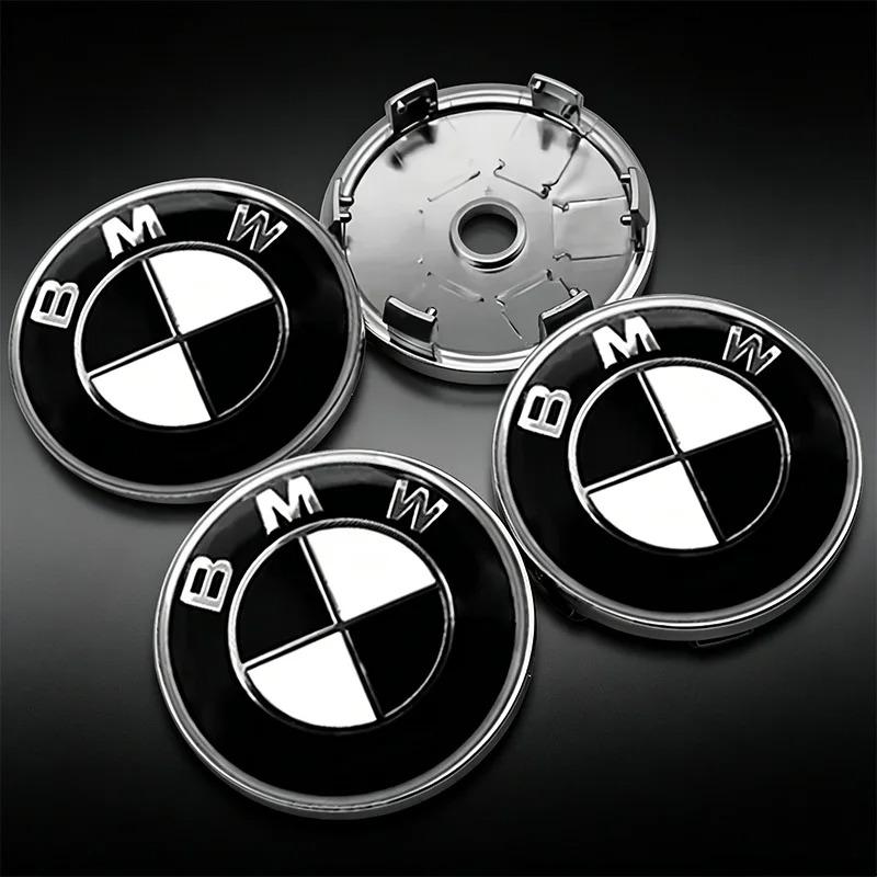 For BMW M 4Pcs 56mm 68mm Car Wheel Center Caps For BMW E46 E39 E53 E65 E66 E90 G26 X1 X3 X5 X7 1/3/5/7 Series G30 F15 G70 G08 G07 G05 G06