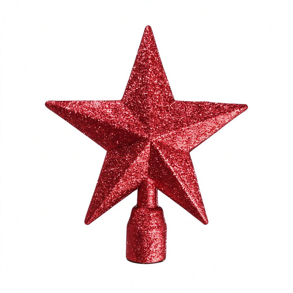 In Stock Five-Pointed Christmas Tree Topper Star - Available in Gold, Silver, Red, Pink