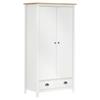 Day and Night - Day and Night Hill 2-door Wardrobe Solid White Pine Wood 89x50x170cm
