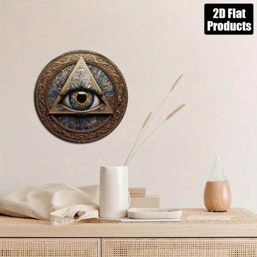 Retro All Seeing Eye Metal Tin Sign Goth Wall Art Poster