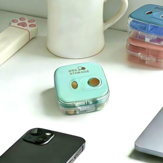 Yousheng Portable Pill Box, 8 Compartment Travel Pill Organizer, Sealing Waterproof Dustproof Medicine Case, for Daily Supplements And