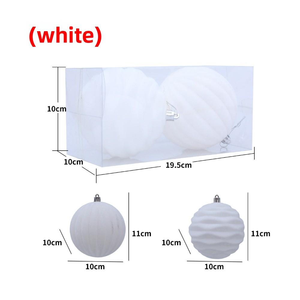 10cm Christmas Ball Pendant Flocked Xmas Tree Ornament New Xmas Tree Charm  Christmas