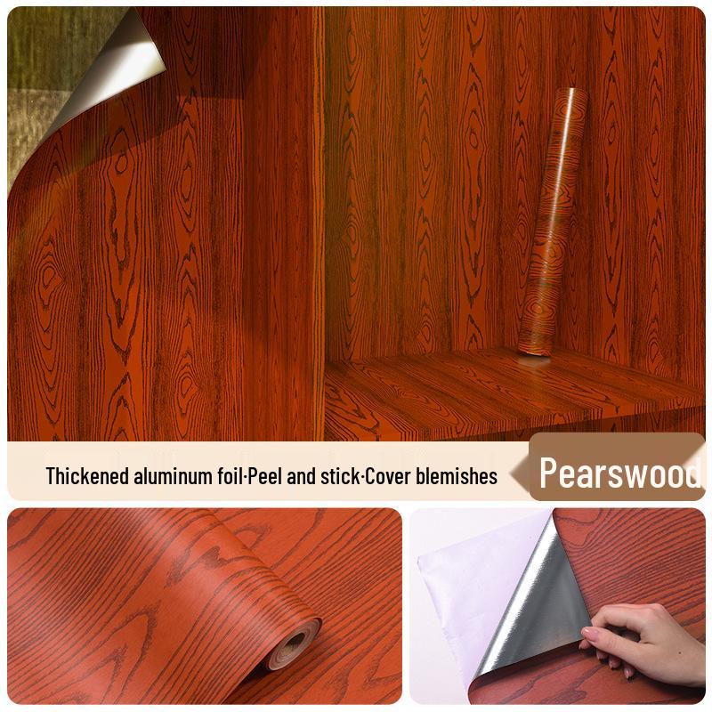 

Waterproof Wood Grain Self-Adhesive Stickers for Furniture Refurbishment: Desktop, Wardrobe, Cupboard, Door - Moisture & Oil Resistant Veneer. 40cm x 2m