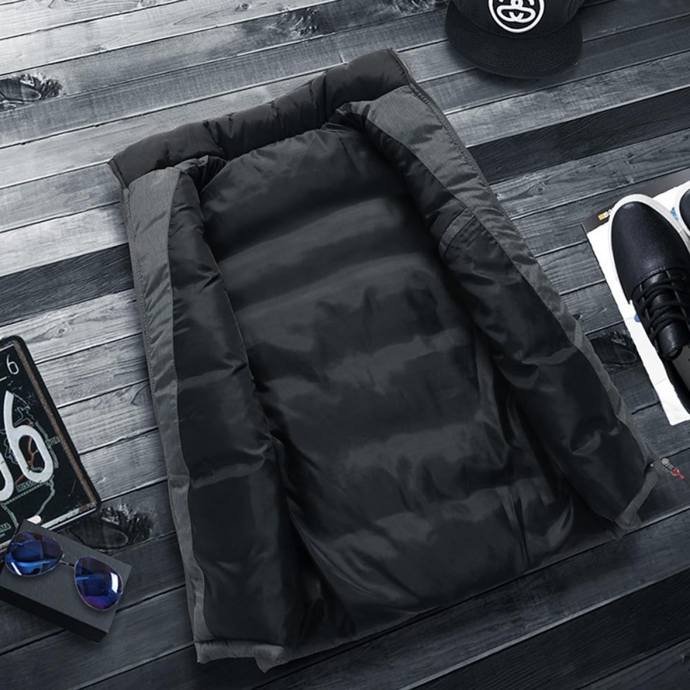 Men's Warm Thickened Vest Jacket - Casual Down Cotton Waistcoat for Middle-Aged and Elderly Dads