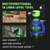 Multifunctional 16 Lines Laser Level 3 Degrees  Self-leveling Function Leveling Tool Omnidirectional Ground