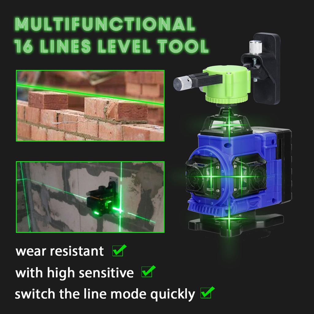 Multifunctional 16 Lines Laser Level 3 Degrees  Self-leveling Function Leveling Tool Omnidirectional Ground