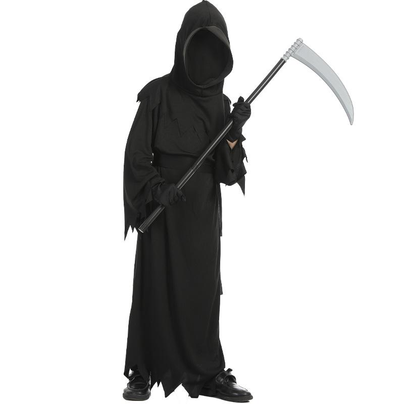 Halloween Children's Costume Death Horror Ghost Costume Ghost Hellbringer Sickle Cosplay Costume European and American Fantasy