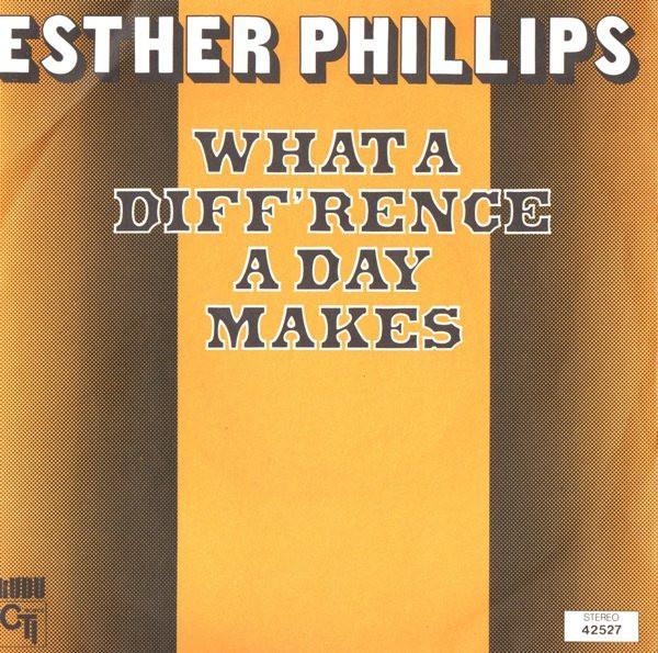 

7-дюймовая пластинка ESTHER PHILLIPS What A Diffrence A Day Makes N42527 CTI Records Ku 1975 Франция SoulFunk Б/у
