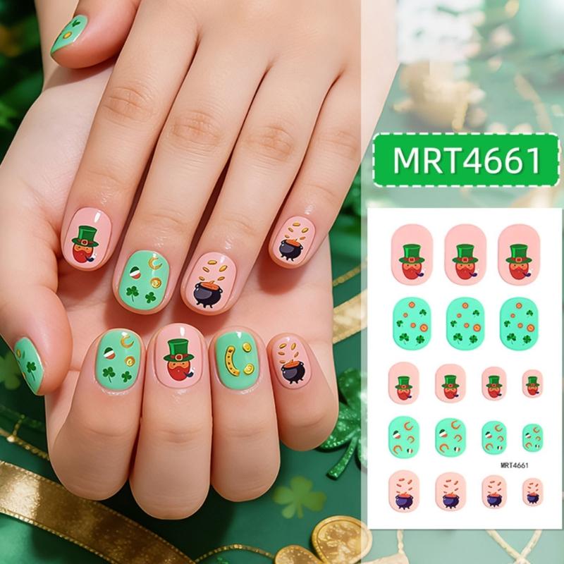 Fun Cartoon Nail Stickers For Kids Waterproof Design Simple Application Safe And Non Toxic Nail Decals for Childrens