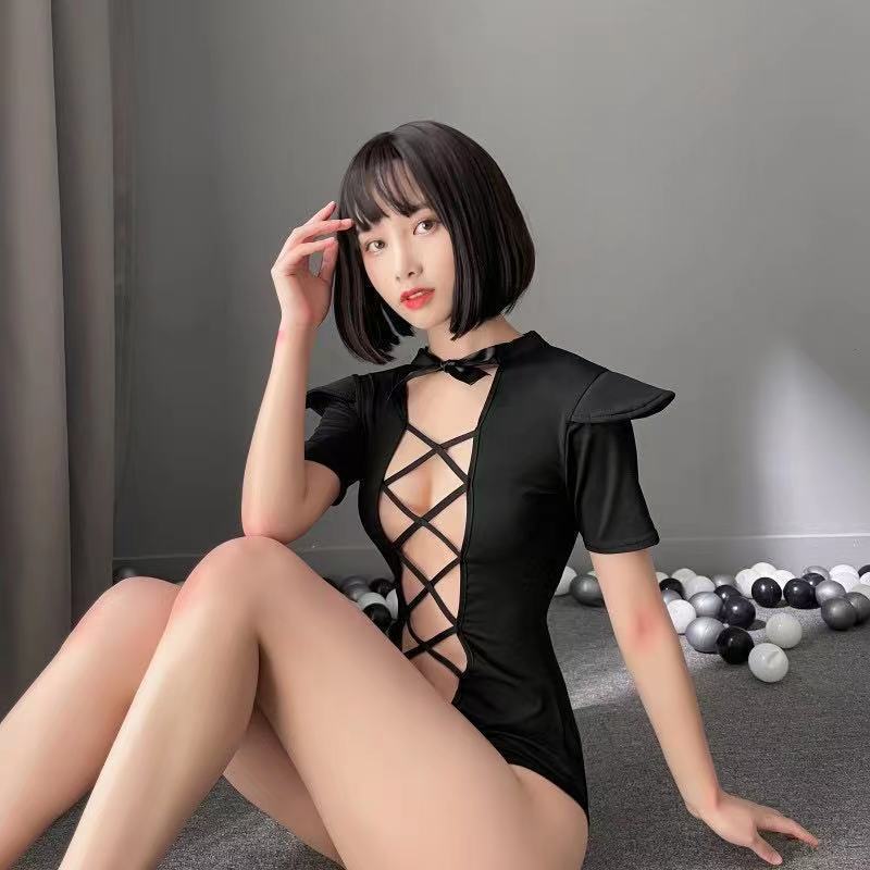 Sexy sweet beautiful woman servant seduction lingerie passion hollow cosplay onesie hot maid