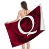 Home bath towels for the body towels bathroom letters and flower quick drying microfiber beach towel man and women large sports