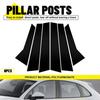 Gloss Black Pillar Post For Porsche Macan 2014-22 6pcs Door Trim Molding Cover N