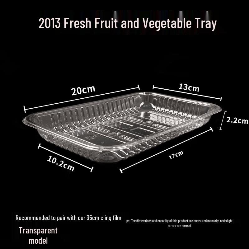 Transparent Rectangular Disposable Food Tray