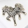 Rhinestone Horse Brooch for Women Animal Lapel Pins Party Accessories New Year Gifts