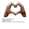Liebe Herz Hand Figurine Herz-förmige Geste Harz Skulptur Statue Skulptur Home Office Desktop Dekoration Ornament Weihnachten Geschenk