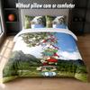 Asterix & Obelix Design Bett Bettwäsche-Set 1 Bettbezug + 2 Kissenbezüge Weich Atmungsaktiv Haushalts Bettwäsche