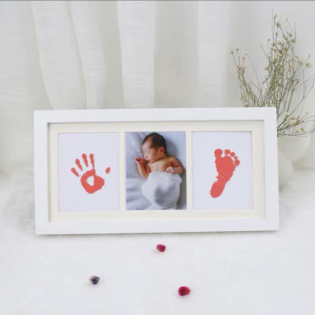 Baby Handprint & Footprint Ink Photo Frame Gift Set