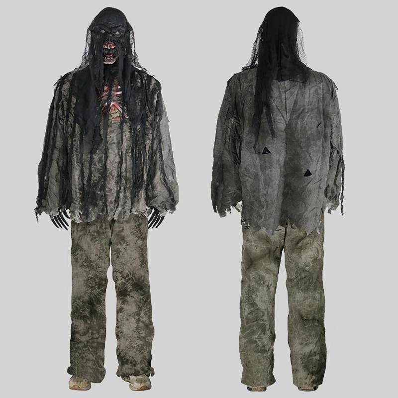 Childrens Corpses Costume Scary Halloween Corpses Costume Set Living Corpses Role Play Costume for Haunts House