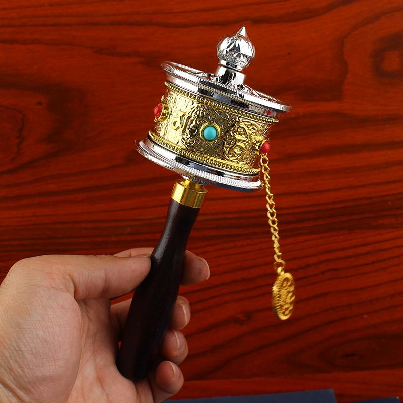 6cm Tibetan Prayer Wheel Buddhist Portable Artistic Six Character Truth Sutra