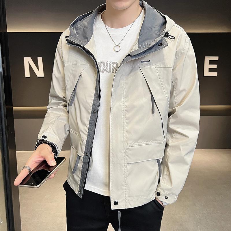 

Зимняя мужская куртка-пуховик, утолщенная, теплая, модная, с капюшоном, куртка-туловка M