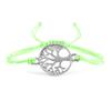 26Colors Wax Thread Braided Bracelets Charm Silver- Tree of Life String Bracelet Adjustable Bangles Friendship Gift Jewelry