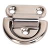4 Sets Stainless Steel Folding Pad Eye Polishing Rustproof D Rings Deck Folding Pad Eye for Marine Yacht