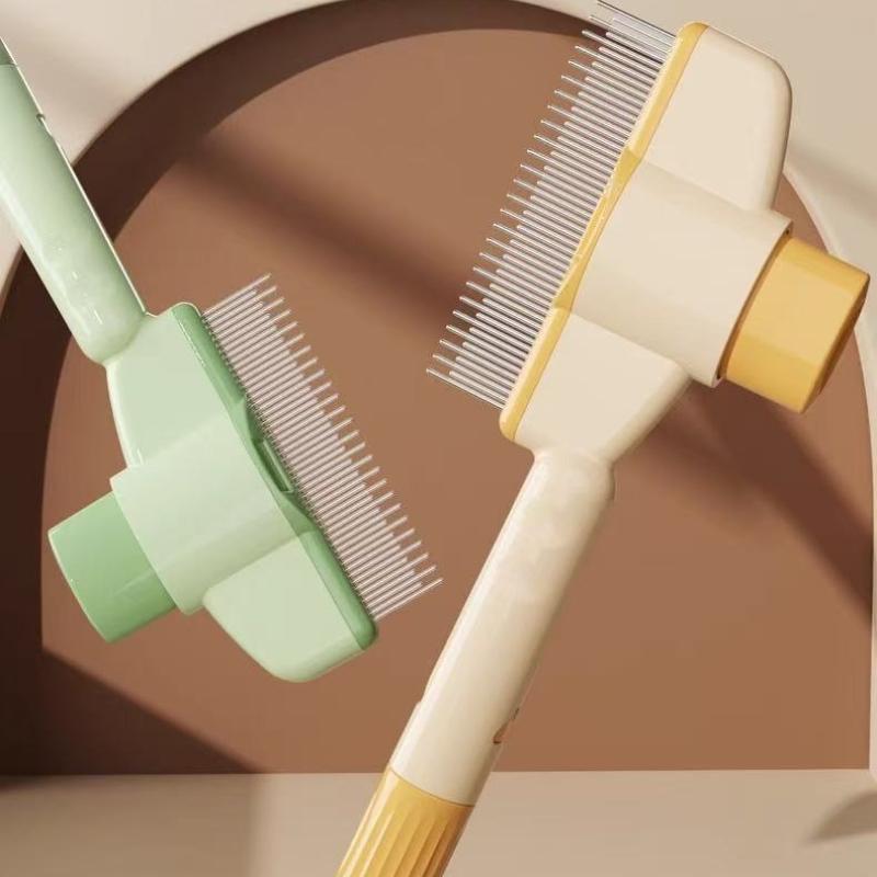 Self Cleaning Pet Brush for Cats Dogs Deshedding Tool Dematting Comb for Long Hair Removes Loose Fur