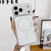 For iPhone 17 Luxury Clear Acrylic Hard PC Solid Color Case For iPhone 17 Air 17 Pro Max For Magsafe Wireless Charge Cover
