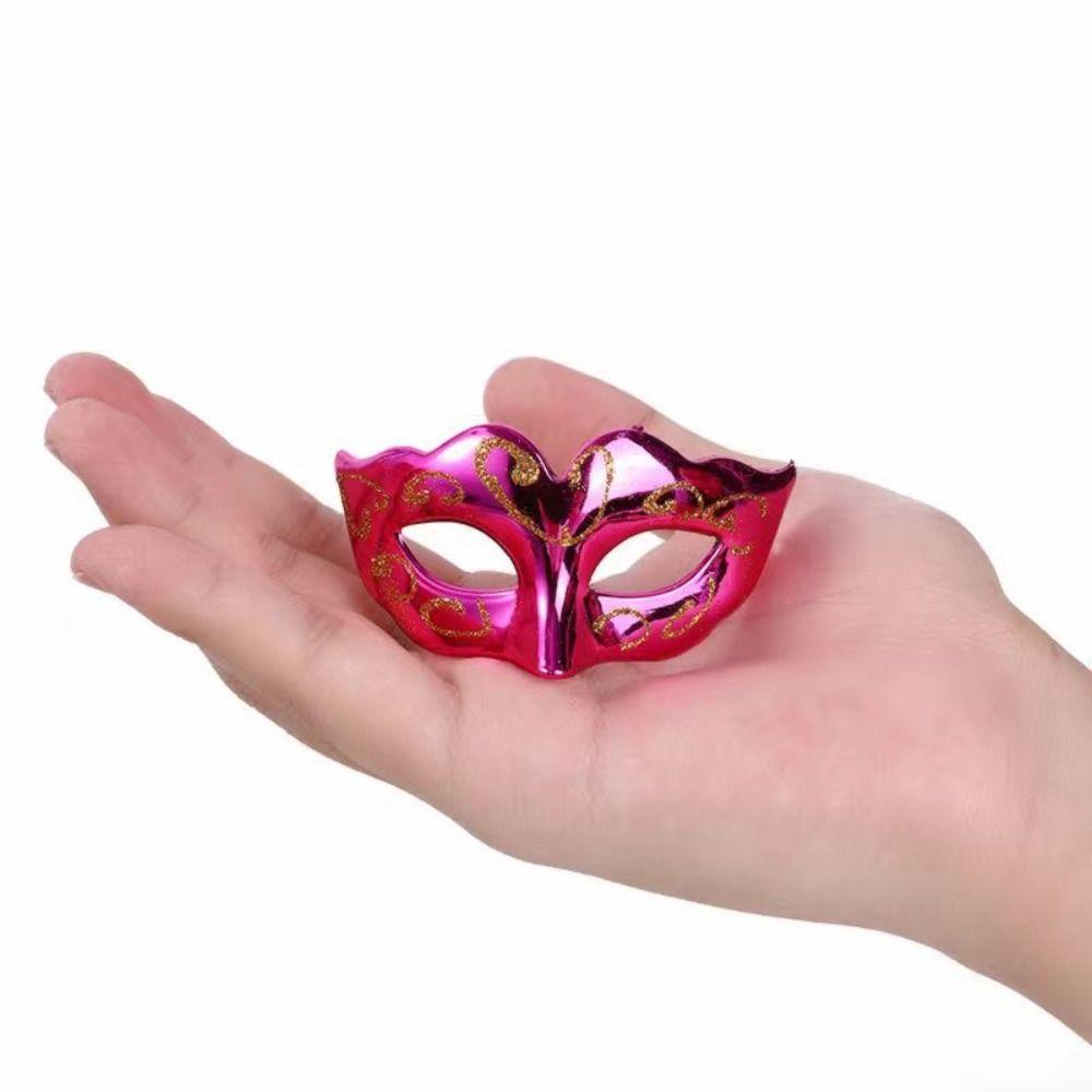 10 ks Plastové Panenkové Hračky Maska Roztomilá Masopustní Benátská Maska Nové Mini Maškarní Masky