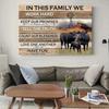 In This Family Black Angus Cattle Poster Cattle Wall Art Canvas Farmhouse Cow Wooden Rustic Inspirational Quotes Art Prints Vintage Themed