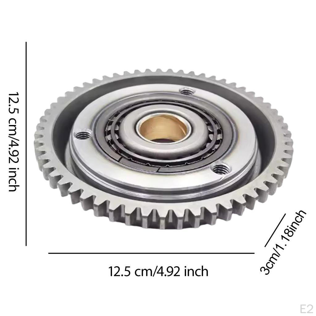 Starter Drive Gear Clutch Assembly Sturdy Motorcycle Parts Easy Installation 57T Metal