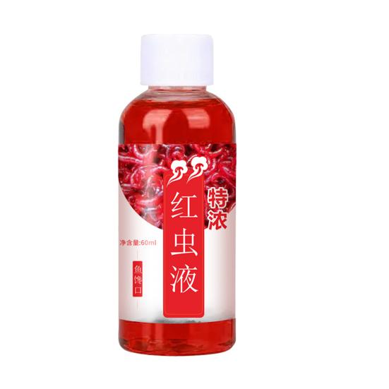 60ml Tekutý Zvýrazňovač Chuti pro Ryby Vysoká Koncentrace Stimuluje Chuť Bezpečné Složky Silná Penetrace Tekutá Návnada z Červených Červů Zvýrazňovač Chuti pro Ryby Rybářské Potřeby