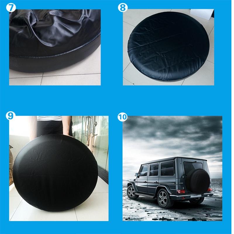 Luxurious Heavy-duty Pvc Leather Universal Spare Wheel Tire Cover For Hummer
