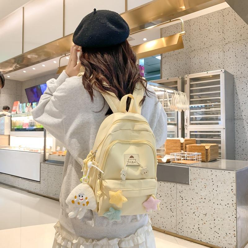 Schoolbag Japanese Ins Wind Soft Girl Cute Girl Backpack Small, College Student Lightweight Mommy Bag Backpack Small Schoolbag Female