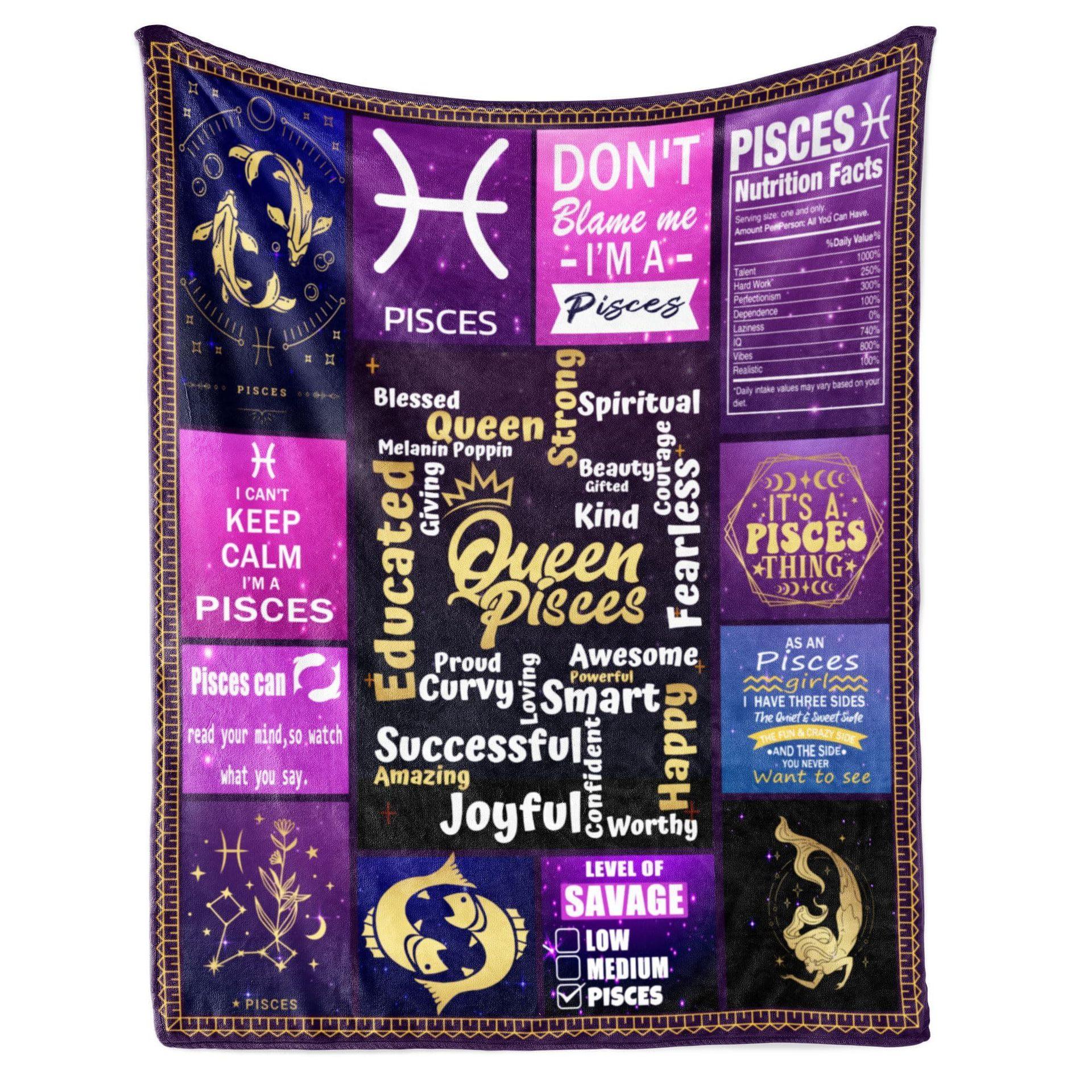 

Purple checkered twelve zodiac signs Printed Blanket for Sofa Bed Travel Camping Living Room Office Conditioning Blanket 75x90cm