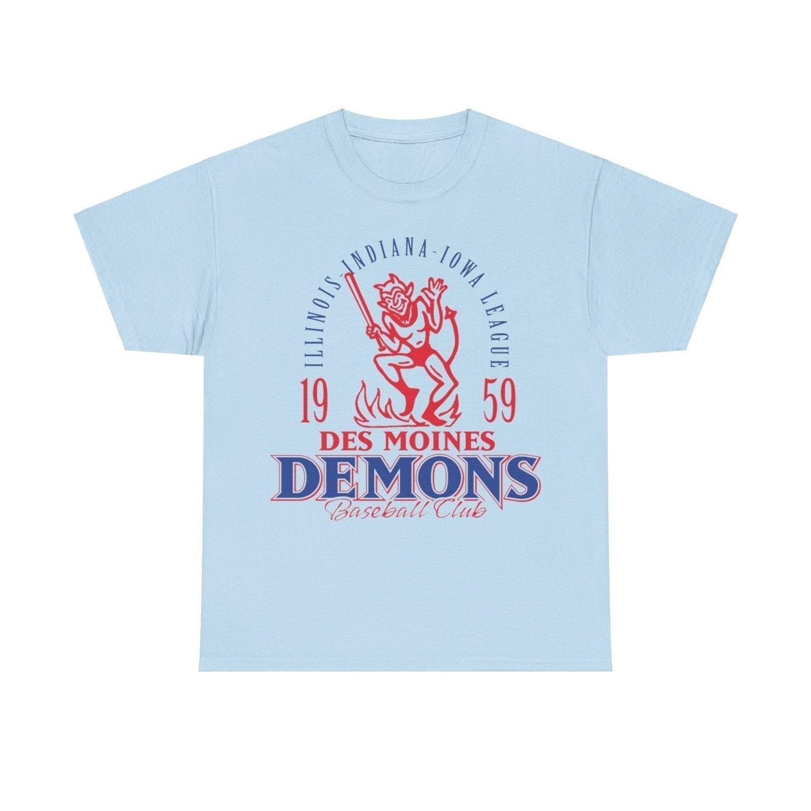 Des Moines Demons Est 1959 Iowa Baseball T-shirt S разноцветный