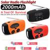 2000mAh Radio Hand Crank Solar USB Charging Hand Radio Solar Crank AM/FM/NOAA Weather Radio Portable Emergency Flashlight