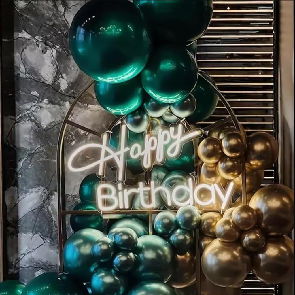 44 Piece Mixed Color Green Balloon Set, Suitable for Birthdays, Weddings, Parties, Graduation Ceremonies