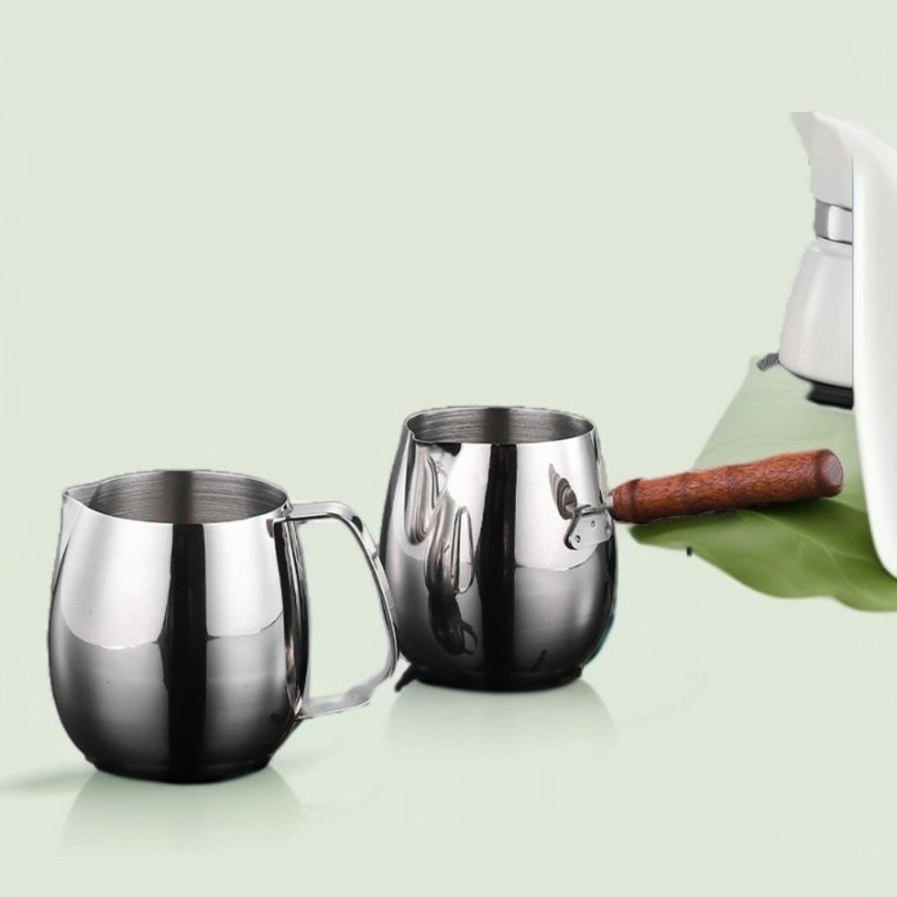 Stainless Steel Latte Art Cup 300ml/420ml/600ml Coffee Maker Turkish Coffee Pot  Restaurant